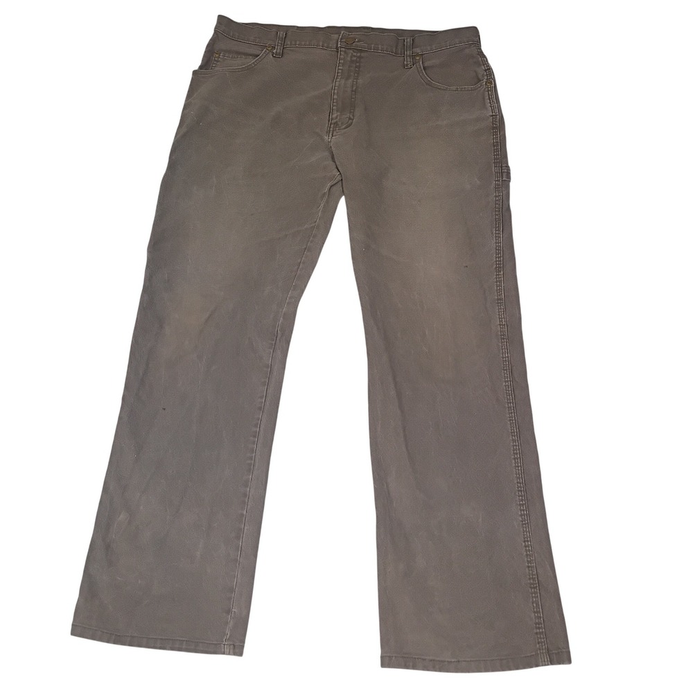 Genuine Dickies Mens Carpenter‎ Pants Brown Canvas Workwear Utility 36x31